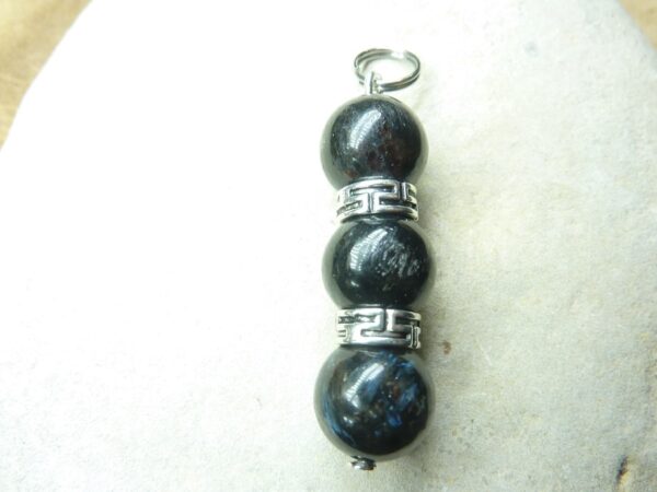 Pendentif Astrophyllite-Perles rondes 10 mm