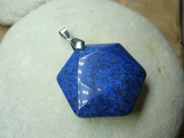 Pendentif Lapis lazuli sceau de Salomon