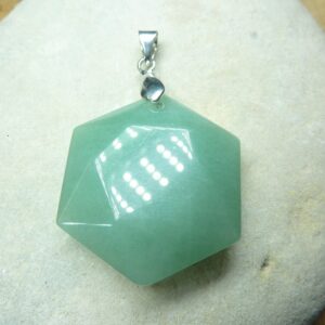 Pendentif Aventurine verte sceau de Salomon