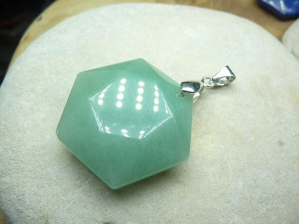 Pendentif Aventurine verte sceau de Salomon