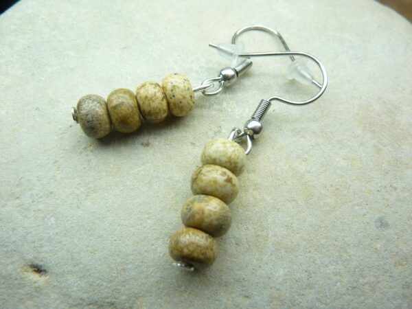 Boucles d'oreilles Jaspe paysage