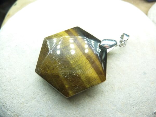 Pendentif Oeil de tigre sceau de Salomon