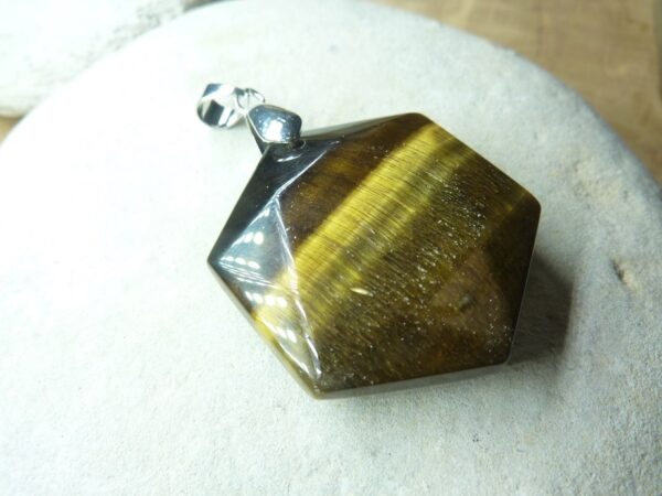 Pendentif Oeil de tigre sceau de Salomon