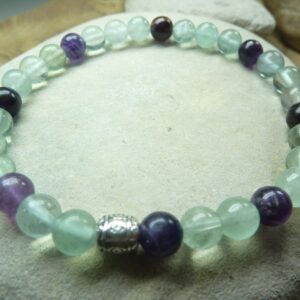 Bracelet Fluorite perles rondes 6 mm