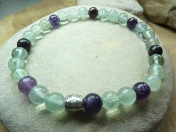 Bracelet Fluorite perles rondes 6 mm