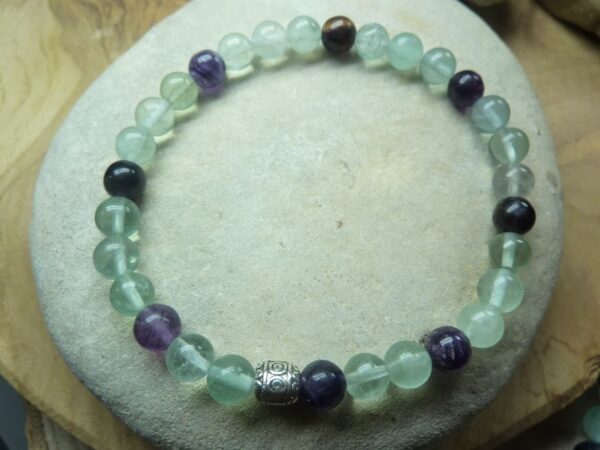 Bracelet Fluorite perles rondes 6 mm