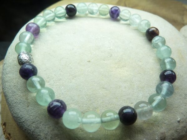 Bracelet Fluorite perles rondes 6 mm