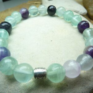 Bracelet Fluorite perles rondes 8 mm