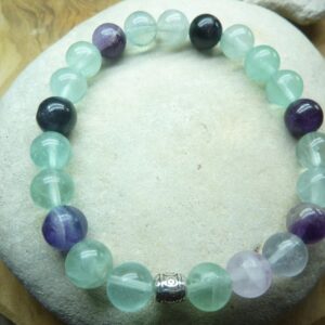 Bracelet Fluorite perles rondes 8 mm