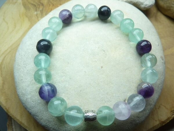 Bracelet Fluorite perles rondes 8 mm