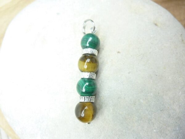 Pendentif Oeil de tigre-Malachite