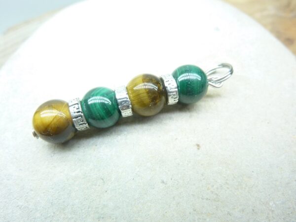 Pendentif Oeil de tigre-Malachite