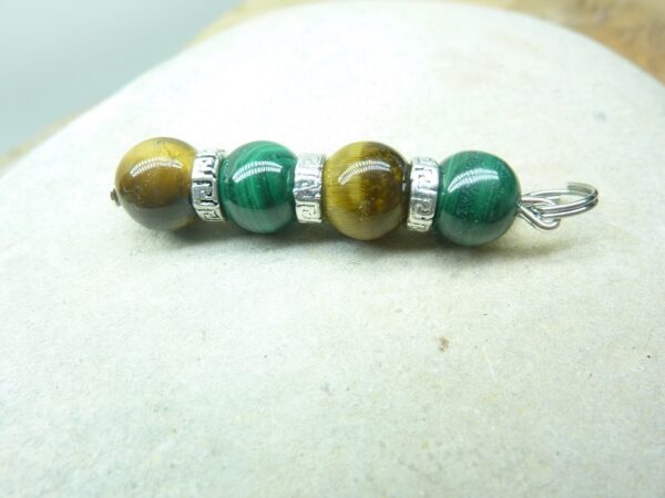 Pendentif Oeil de tigre-Malachite