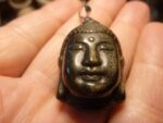 Pendentif Obsidienne dorée-Bouddha ref 3388