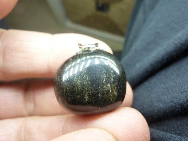 Pendentif Obsidienne dorée ref 2303