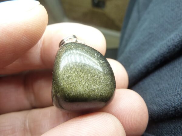 Pendentif Obsidienne dorée ref 2303