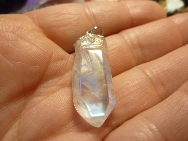 Pendentif Quartz aqua aura ref 3306