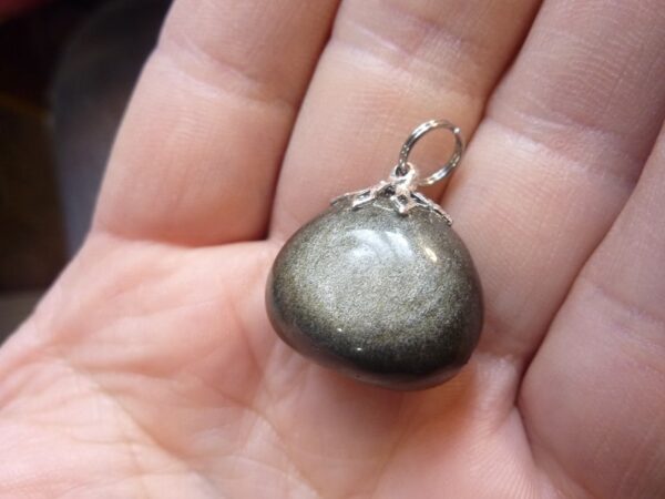 Pendentif Obsidienne dorée ref 3003