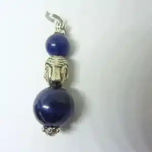 Pendentif Sodalite bouddha perles rondes 12-8 mm