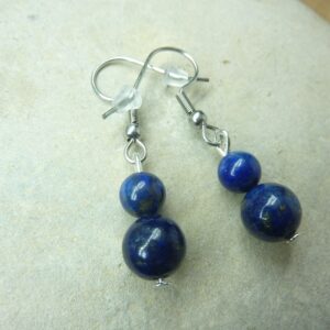 Boucles d'oreilles Lapis lazuli 8-6 mm