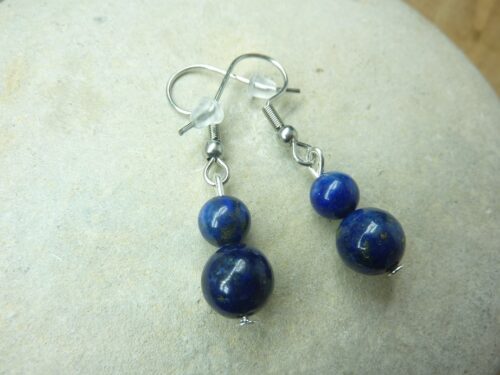 Boucles d'oreilles Lapis lazuli 8-6 mm