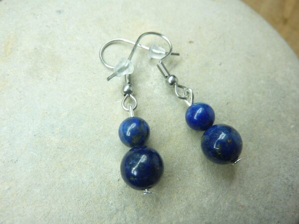 Boucles d'oreilles Lapis lazuli 8-6 mm