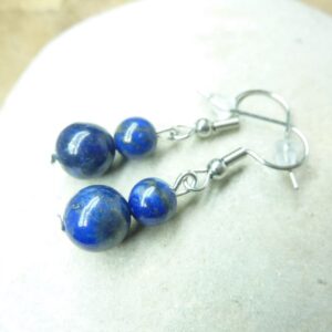 Boucles d'oreilles Lapis lazuli 8-6 mm