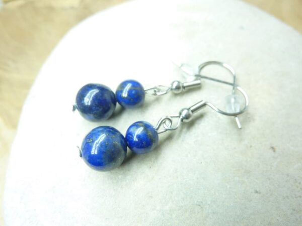 Boucles d'oreilles Lapis lazuli 8-6 mm