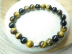 Bracelet Oeil de tigre-Tourmaline noire