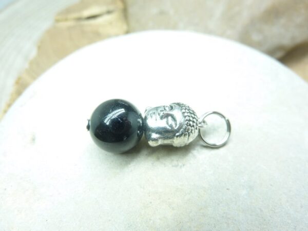 Pendentif Spinelle noir Bouddha