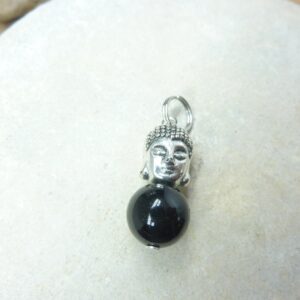 Pendentif Spinelle noir Bouddha