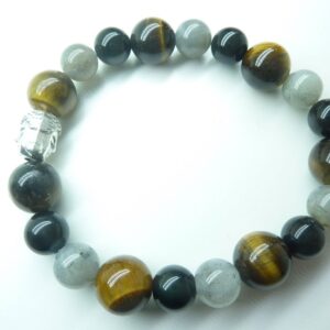 Bracelet oeil de tigre-Labradorite-obsidienne oeil céleste