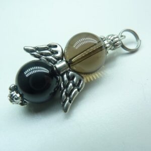 Pendentif Larme d'apache obsidienne-spinelle noir