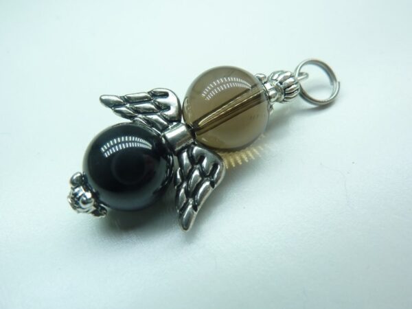 Pendentif Larme d'apache obsidienne-spinelle noir