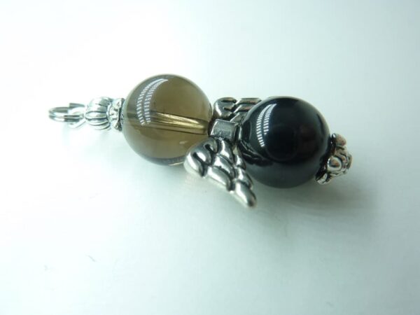 Pendentif Larme d'apache obsidienne-spinelle noir