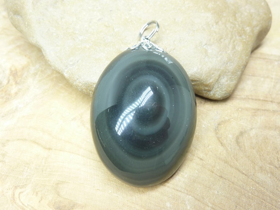 Pendentif Obsidienne oeil céleste