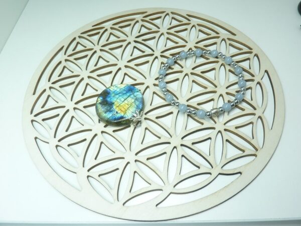 Fleur de vie Plaque de rechargement 20 cm