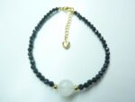 Bracelet “Protection & no stress” en Spinelle noir-Pierre de lune