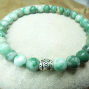 Bracelet Jade vert – Perles rondes 6 mm