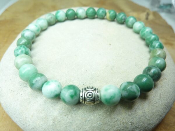 Bracelet Jade vert – Perles rondes 6 mm