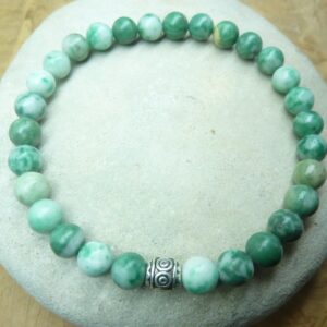 Bracelet Jade vert – Perles rondes 6 mm