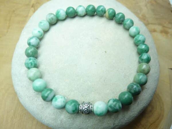 Bracelet Jade vert – Perles rondes 6 mm