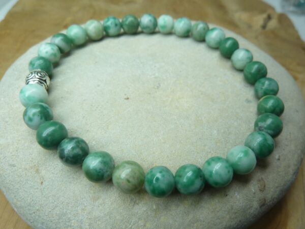 Bracelet Jade vert – Perles rondes 6 mm
