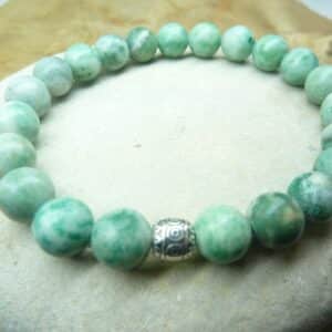 Bracelet Jade vert – Perles rondes 8 mm