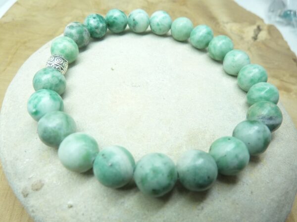 Bracelet Jade vert – Perles rondes 8 mm