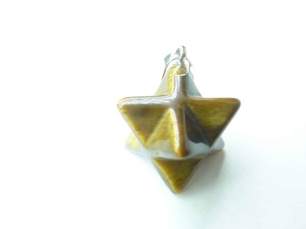 Pendentif Merkaba - Oeil de tigre