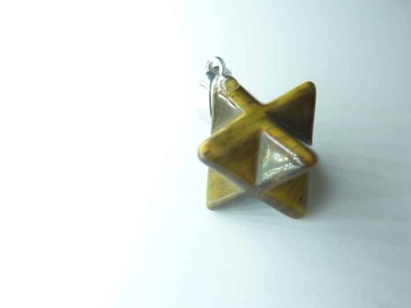 Pendentif Merkaba - Oeil de tigre