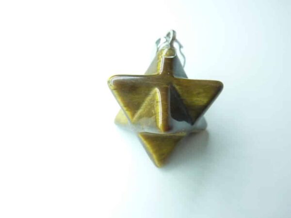 Pendentif Merkaba - Oeil de tigre