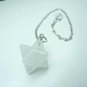 Pendule Merkaba – Quartz cristal de roche Radiesthésie