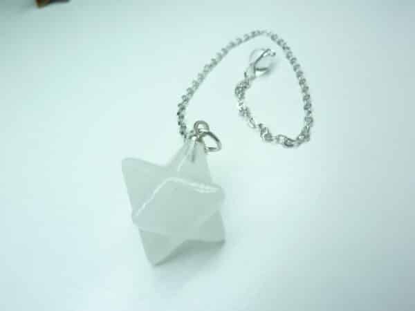 Pendule Merkaba – Quartz cristal de roche Radiesthésie